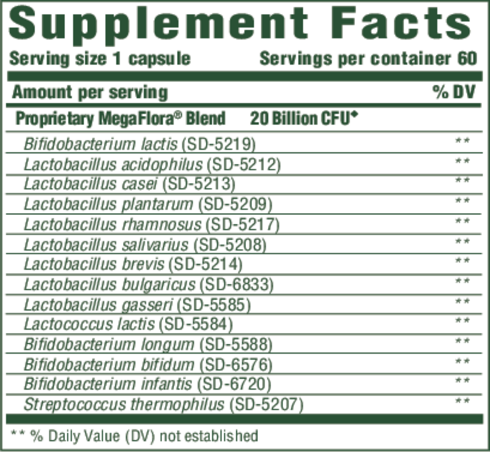 Product image for MegaFlora® Probiotic.