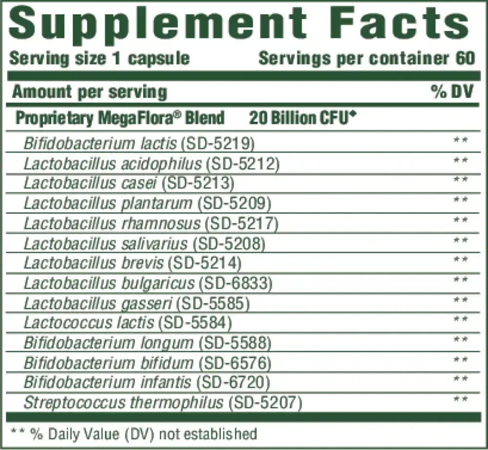Product image for MegaFlora® Probiotic.