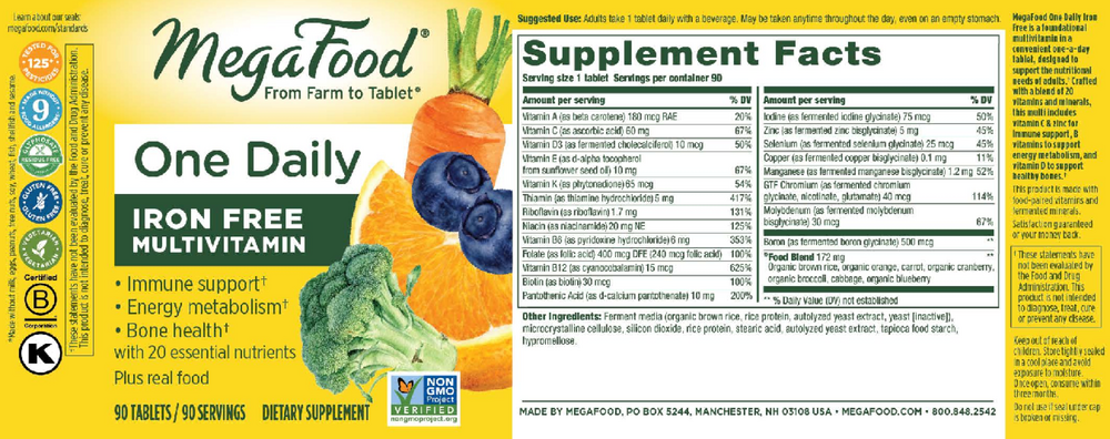 Product image for One Daily Iron Free.