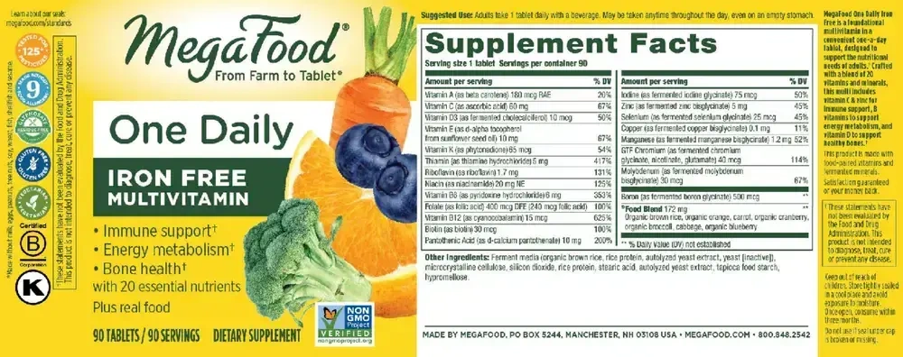 Product image for One Daily Iron Free.