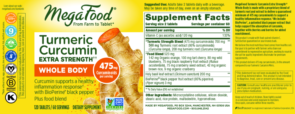 Product image for Turmeric Curcumin Extra Strength† - Whole Body.