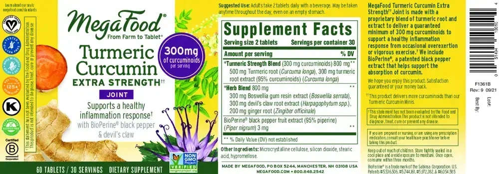 Product image for Turmeric Curcumin Extra Strength† - Joint.