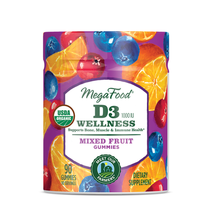 D3 1000IU Wellness - Mixed Fruit Gummies 90 gummies