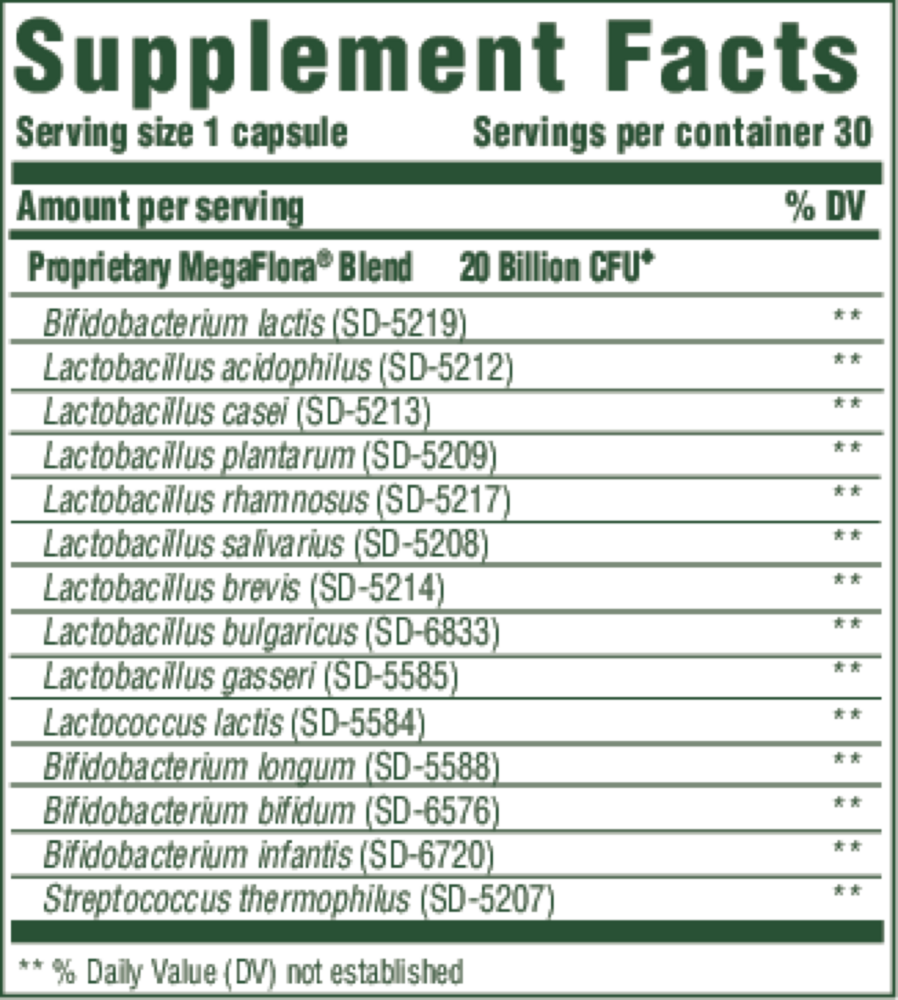 Product image for MegaFlora® Probiotic.
