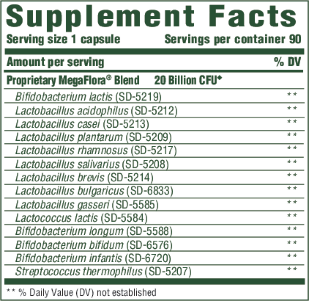 Product image for MegaFlora® Probiotic.