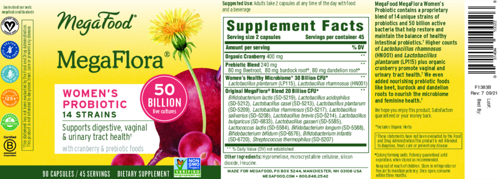Product image for MegaFlora® Women's Probiotic.