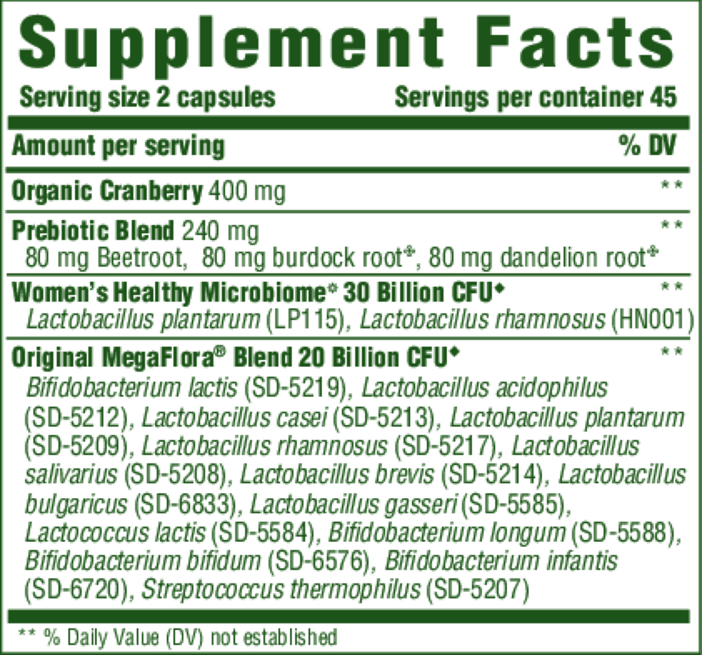Product image for MegaFlora® Women&#39;s Probiotic.