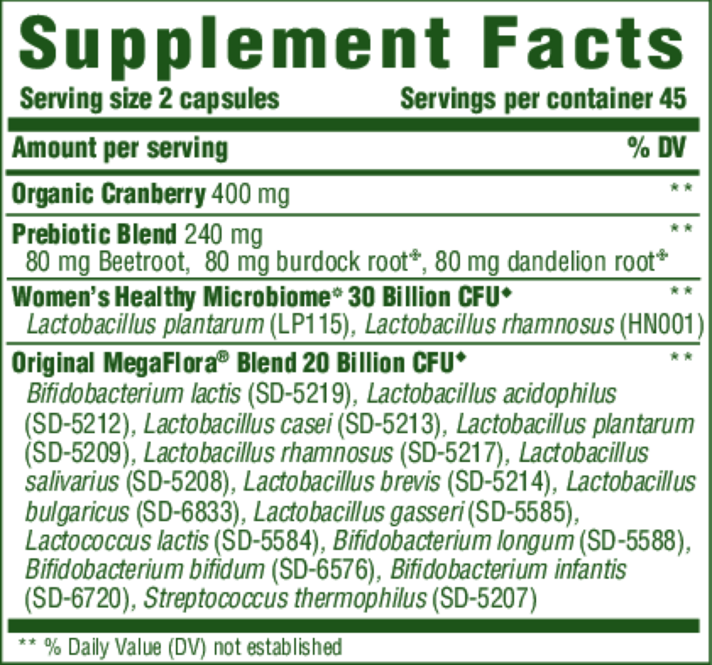 Product image for MegaFlora® Women's Probiotic.