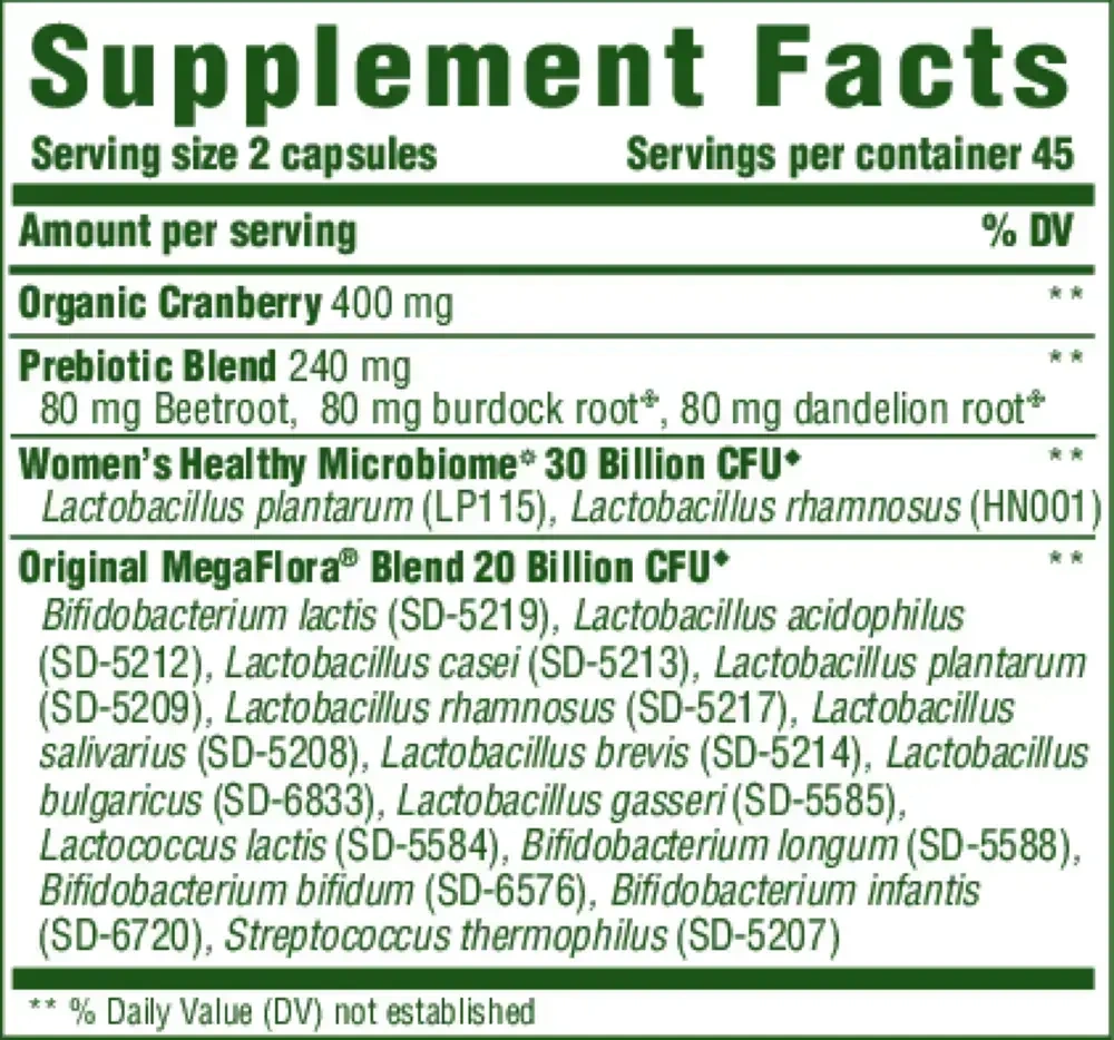 Product image for MegaFlora® Women's Probiotic.