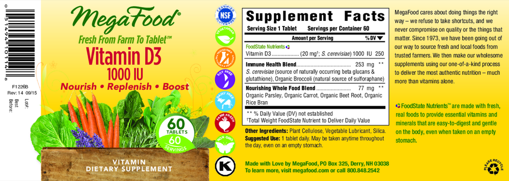 Product image for Vitamin D3 1000IU.