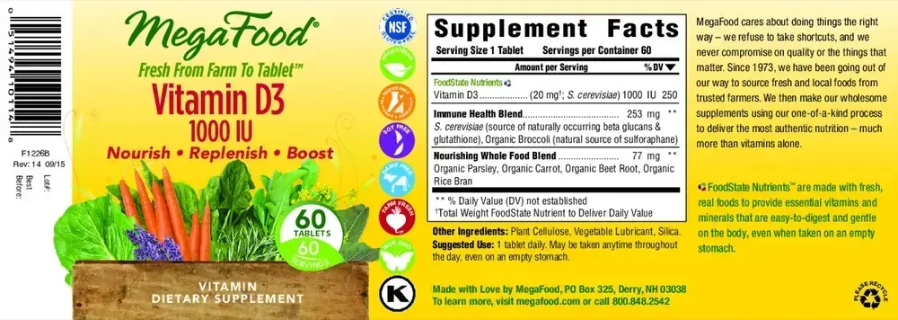 Product image for Vitamin D3 1000IU.