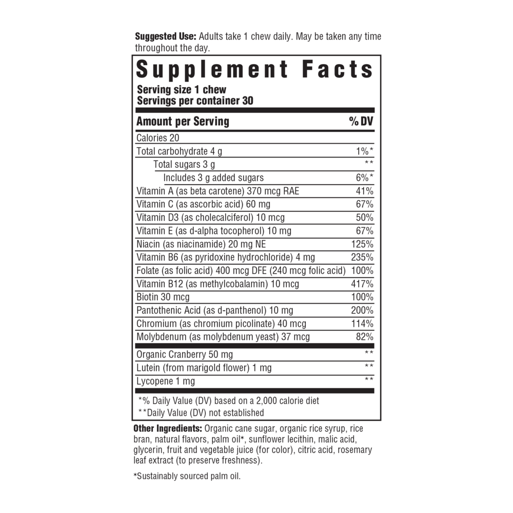 Product image for Women's One Daily Multivitamin Soft Chews - Mixed Berry Flavor.