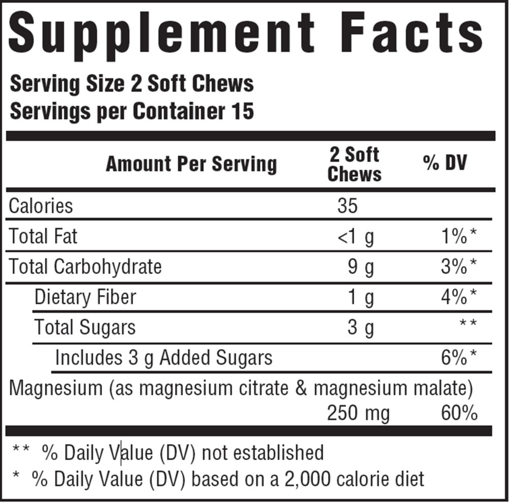 Product image for Relax + Calm Magnesium Soft Chews.