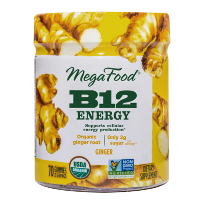 B12 Energy Gummies, Ginger 70 Gummies