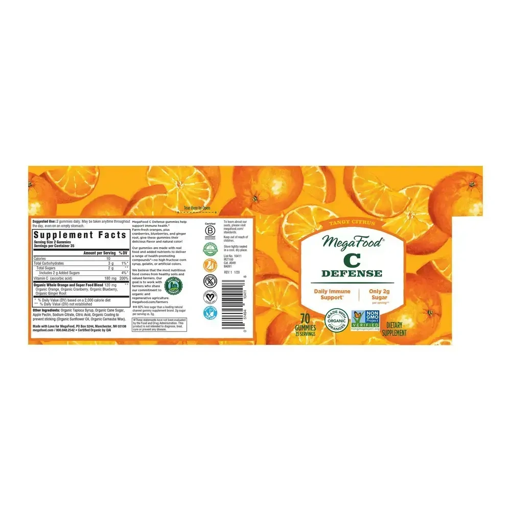 Product image for C Defense Gummies Tangy Citrus.
