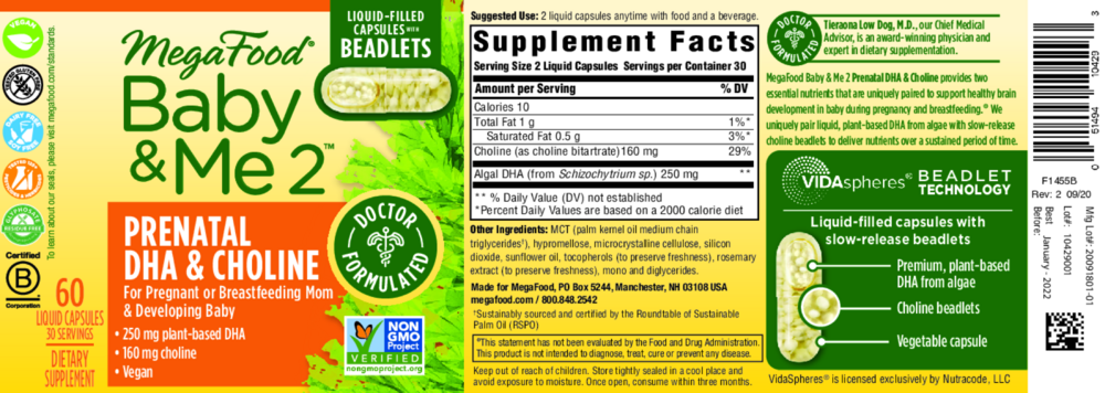 Product image for Baby &amp; Me 2 Prenatal DHA &amp; Choline.