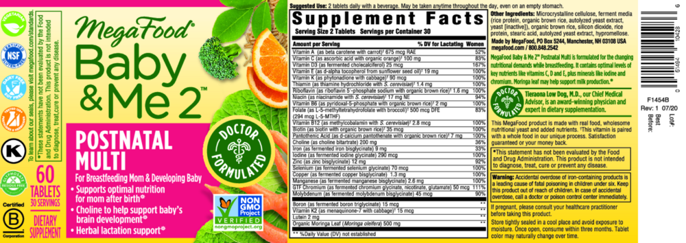 Product image for Baby &amp; Me 2 Postnatal Multi.