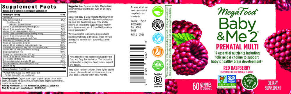 Product image for Baby &amp; Me 2™ Prenatal Multi Gummies.
