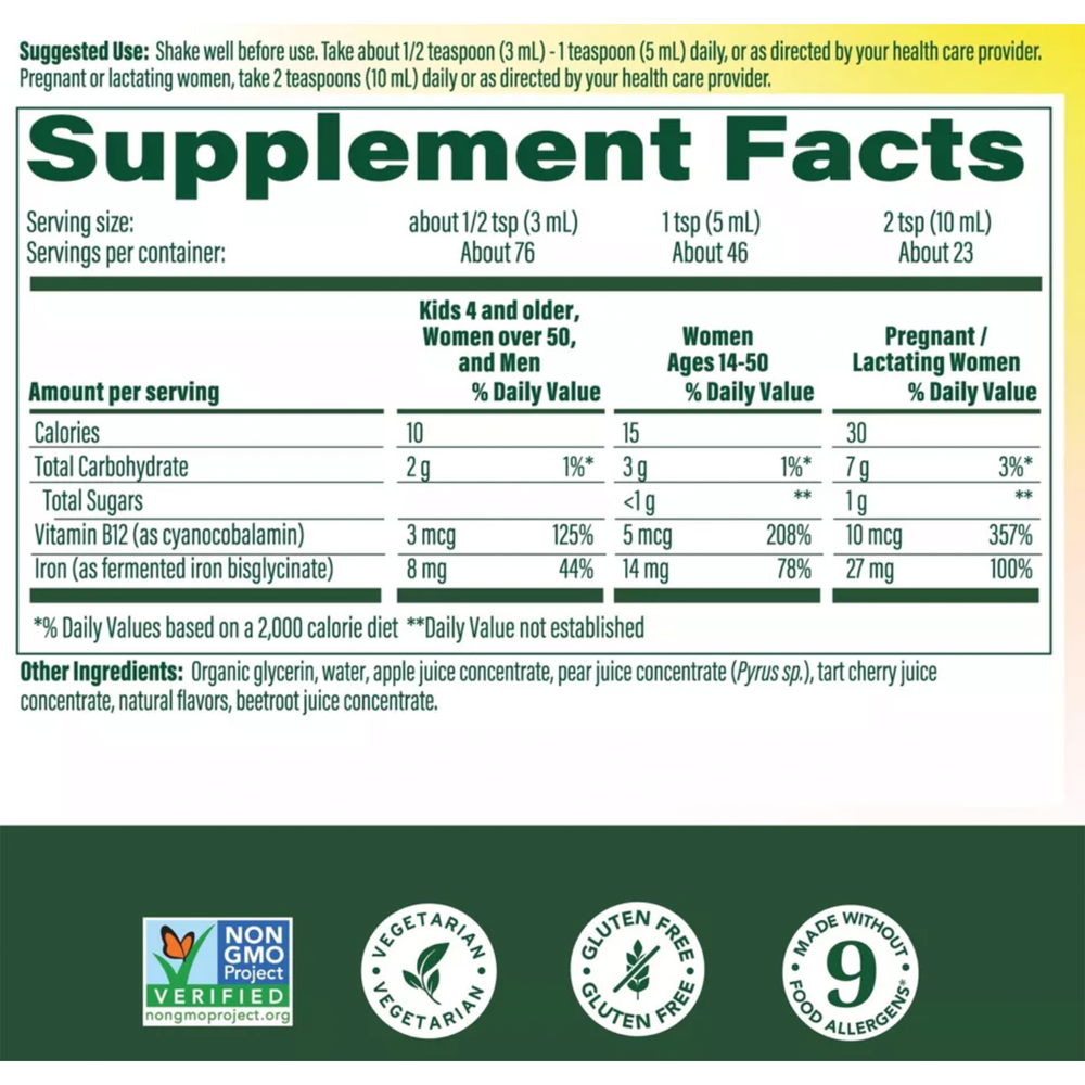 Product image for Blood Builder Liquid Iron Once Daily.