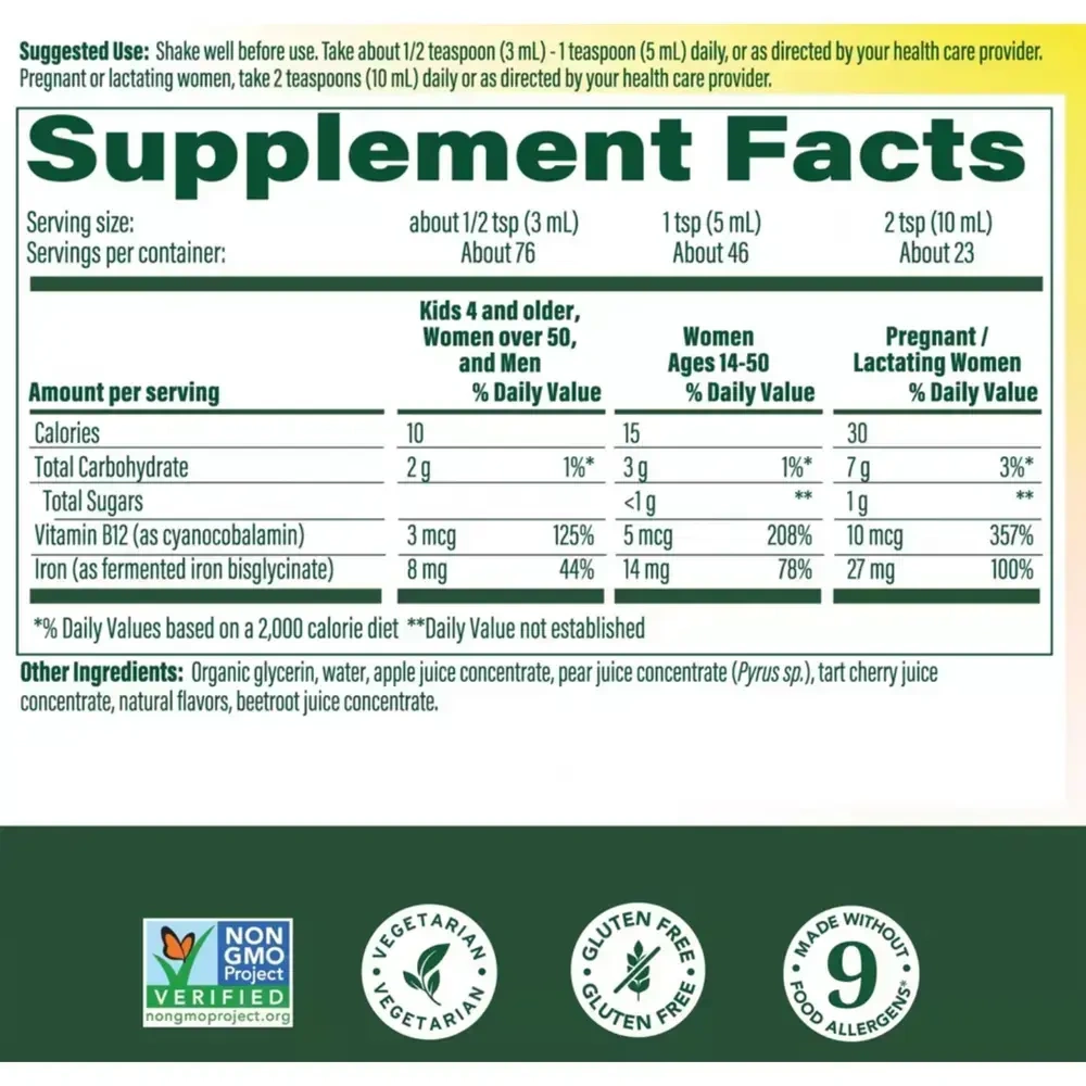 Product image for Blood Builder Liquid Iron Once Daily.