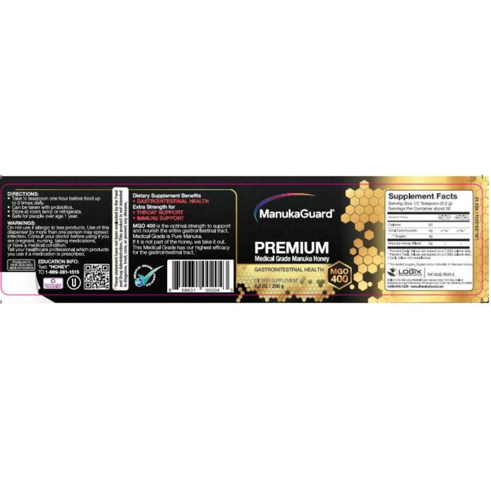 Product image for Medical Grade Manuka Honey 12+ MGO 400.