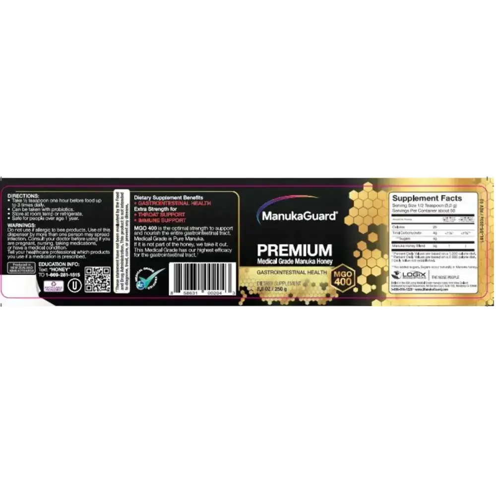 Product image for Medical Grade Manuka Honey 12+ MGO 400.