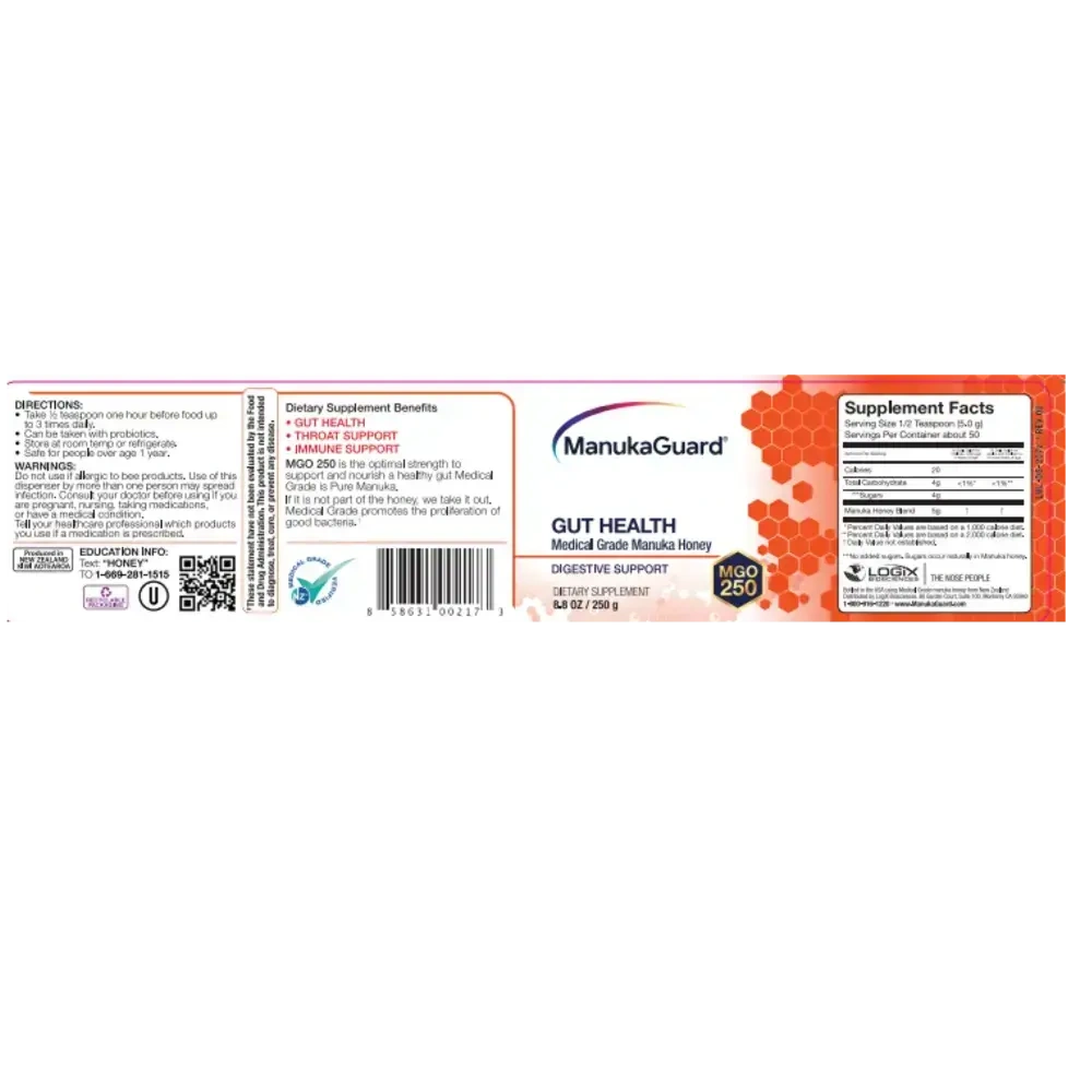 Product image for Gut Health Manuka Honey 12+ MGO 250.