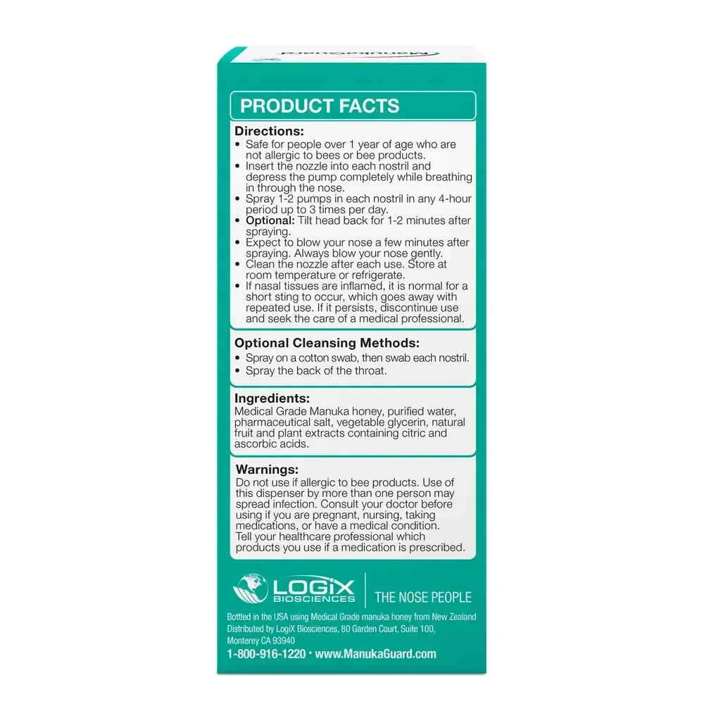 Product image for Medical Grade Manuka Honey Allercleanse Nasal Spray.