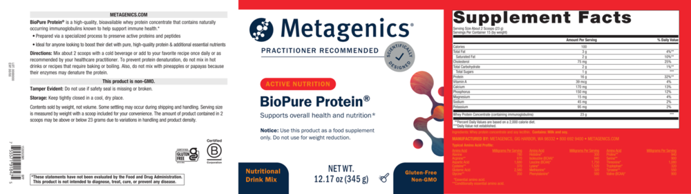 Product image for BioPure Protein®.