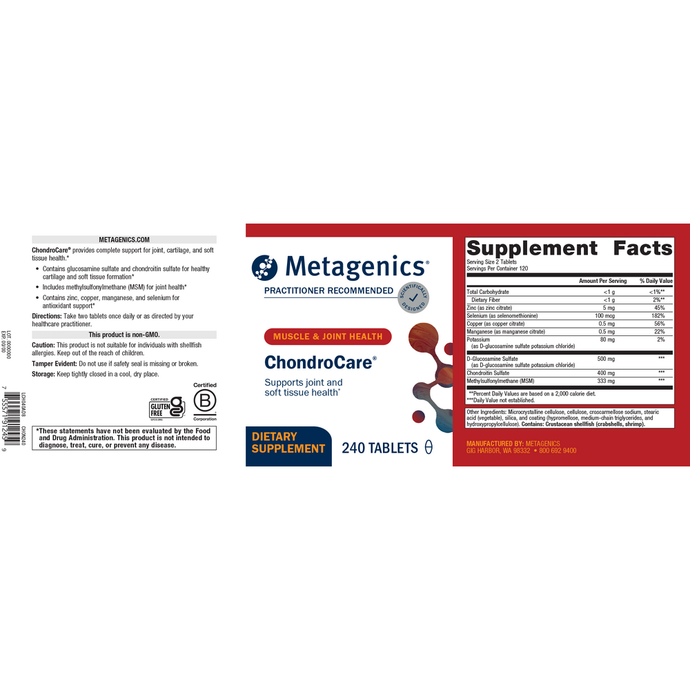 Product image for ChondroCare w&#x2F;MSM.