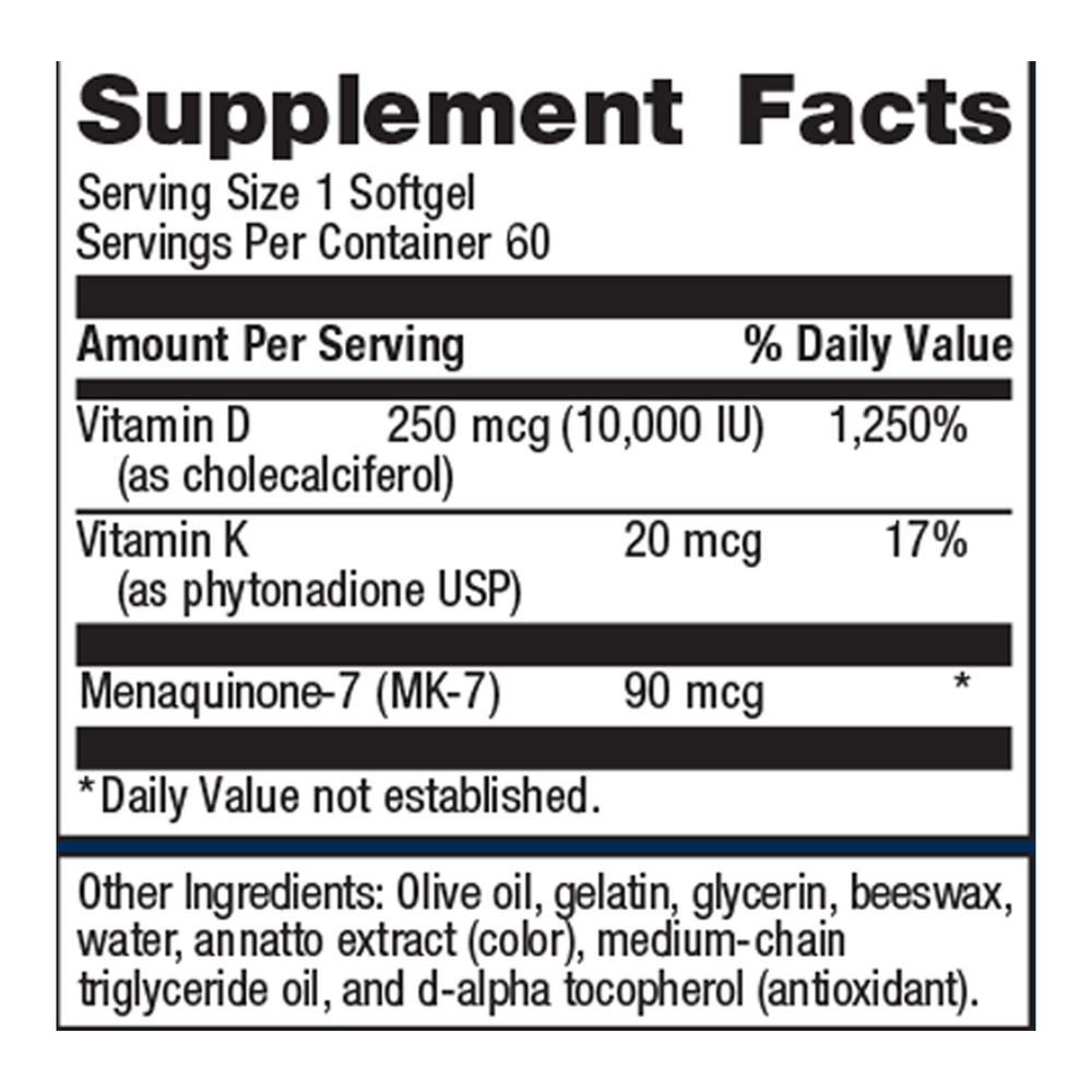Product image for Vitamin D3 10,000 + K.