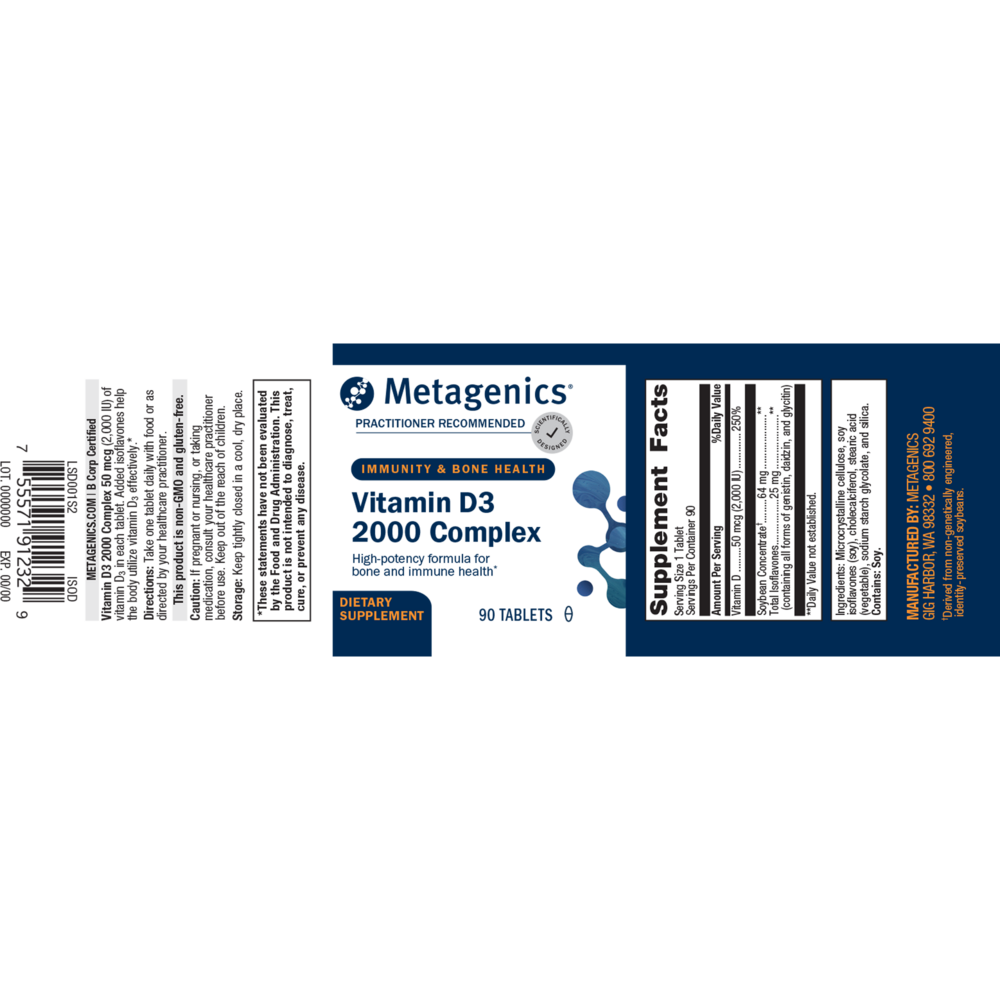 Product image for Vitamin D3 2000 Complex.