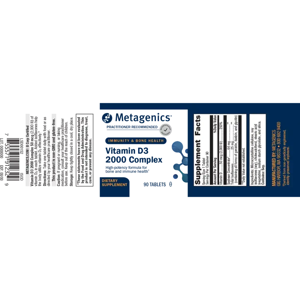 Product image for Vitamin D3 2000 Complex.