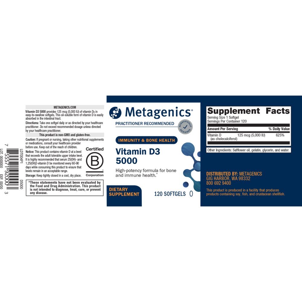 Product image for Vitamin D3 5000.