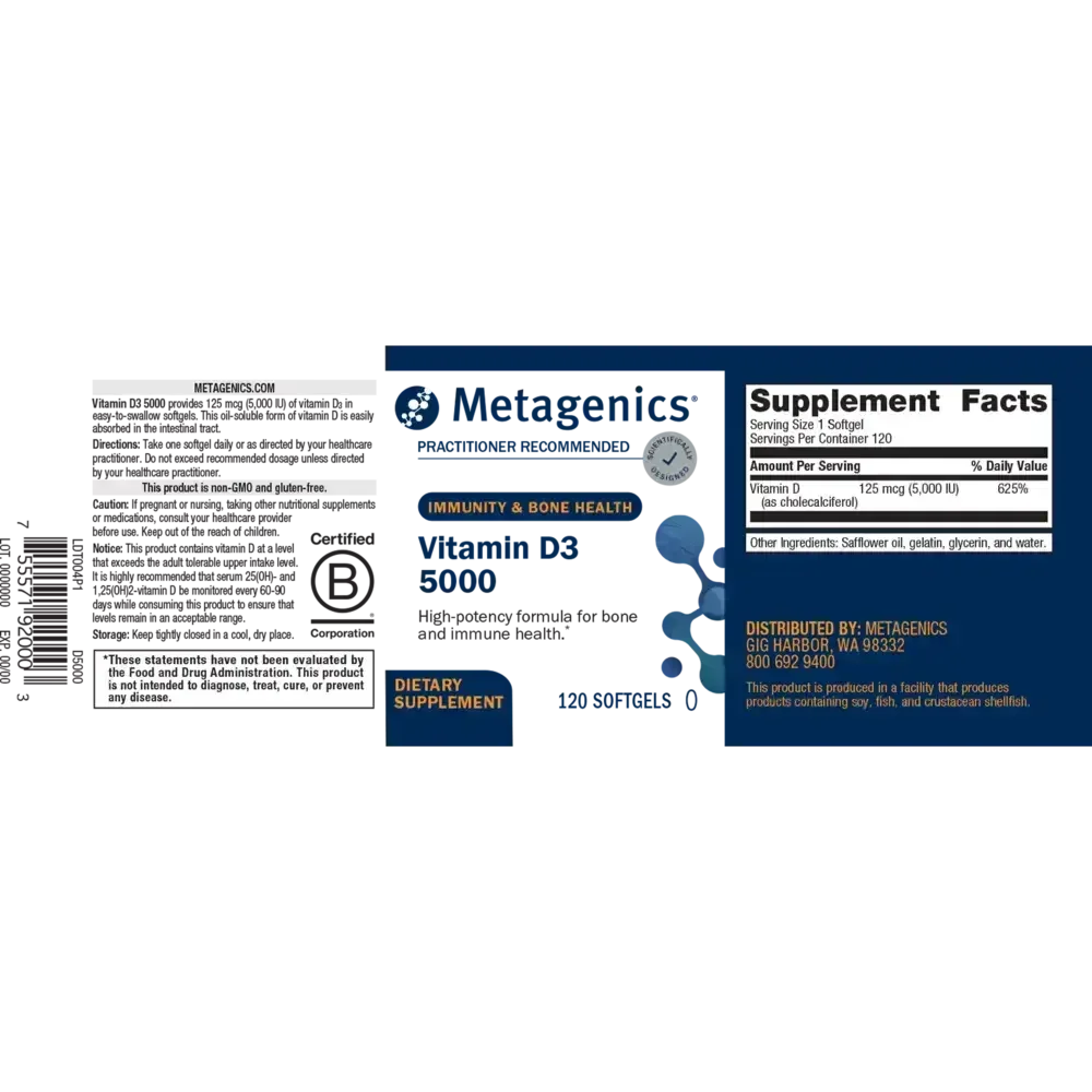 Product image for Vitamin D3 5000.