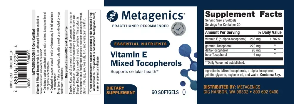 Product image for Vitamin E Mixed Tocopherols.