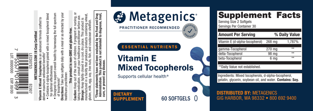 Product image for Vitamin E Mixed Tocopherols.