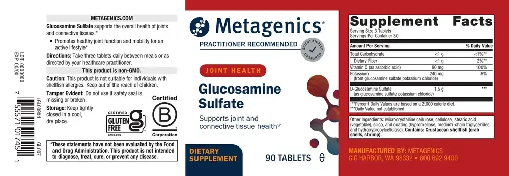 Product image for Glucosamine Sulfate.