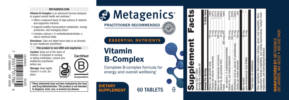 Product image for Vitamin B Complex (formerly Glycogenics®).