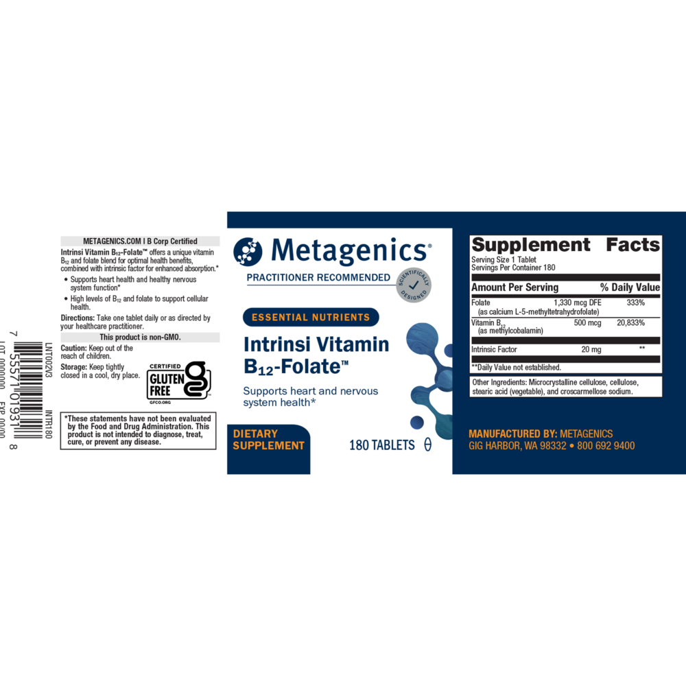Product image for Intrinsi B12&#x2F;Folate™.