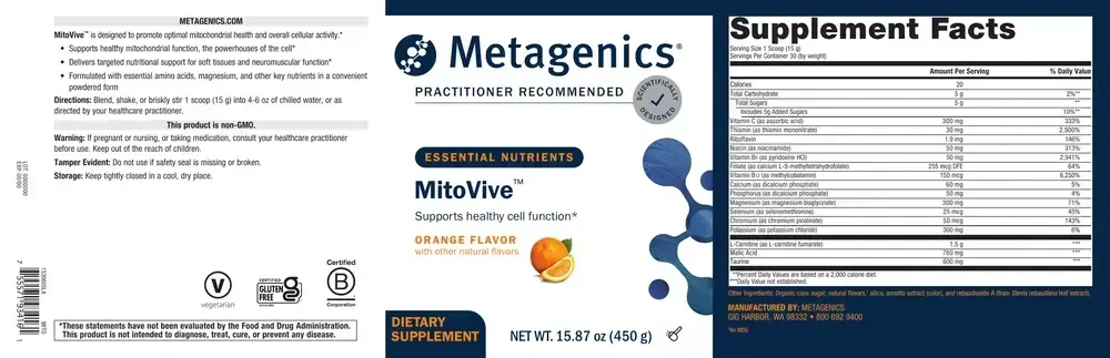 Product image for MitoVive™, Orange.