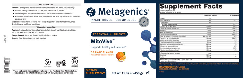 Product image for MitoVive™, Orange.