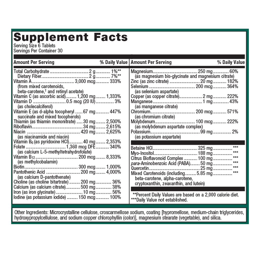 Product image for Multigenics® Multivitamin with Iron.