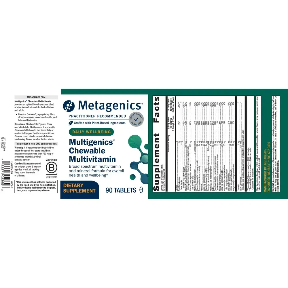 Product image for Multigenics® Chewable Multivitamin, Outrageous Orange.