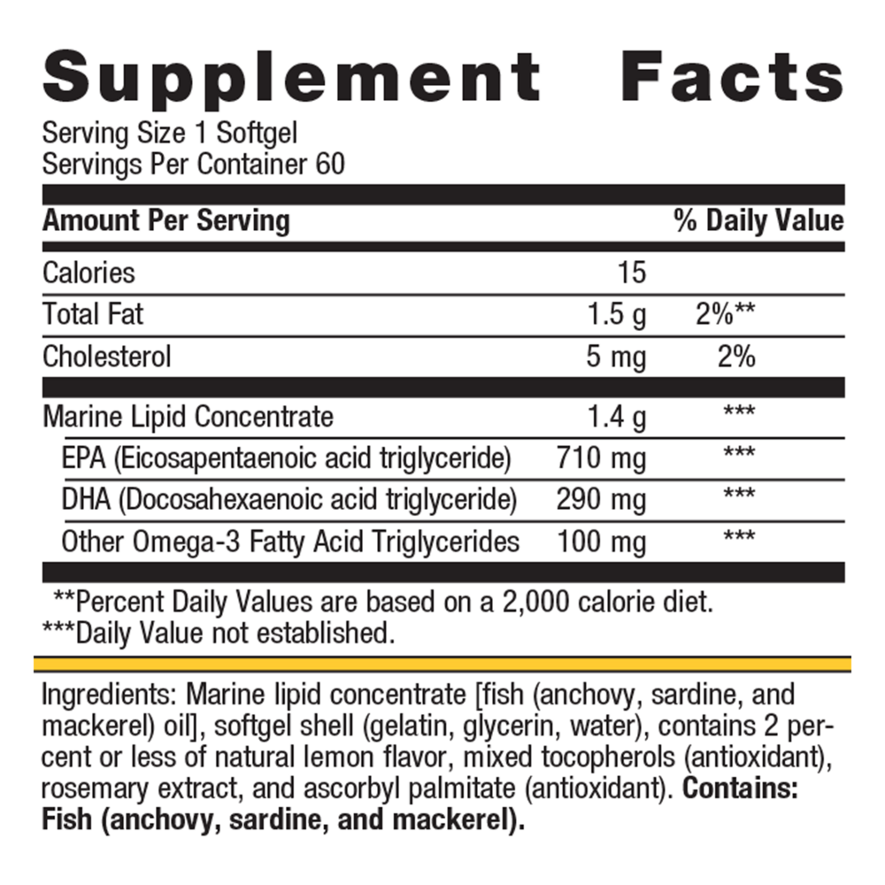 Product image for OmegaGenics 5-in-1 Fish Oil 1000 mg EPA-DHA.