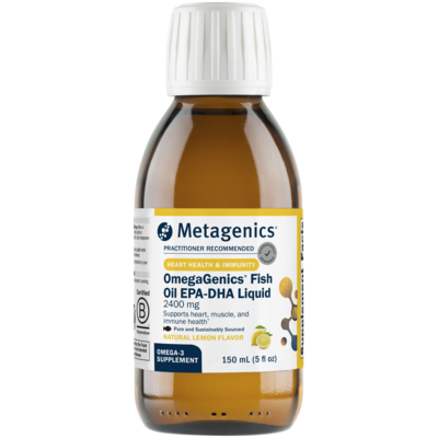 OmegaGenics® EPA-DHA 2400 Fish Oil - Lemon 150 Milliliters