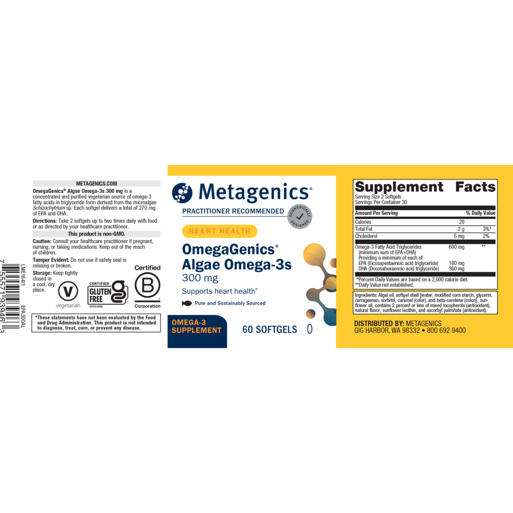 Product image for OmegaGenics® Algae Omega-3s.