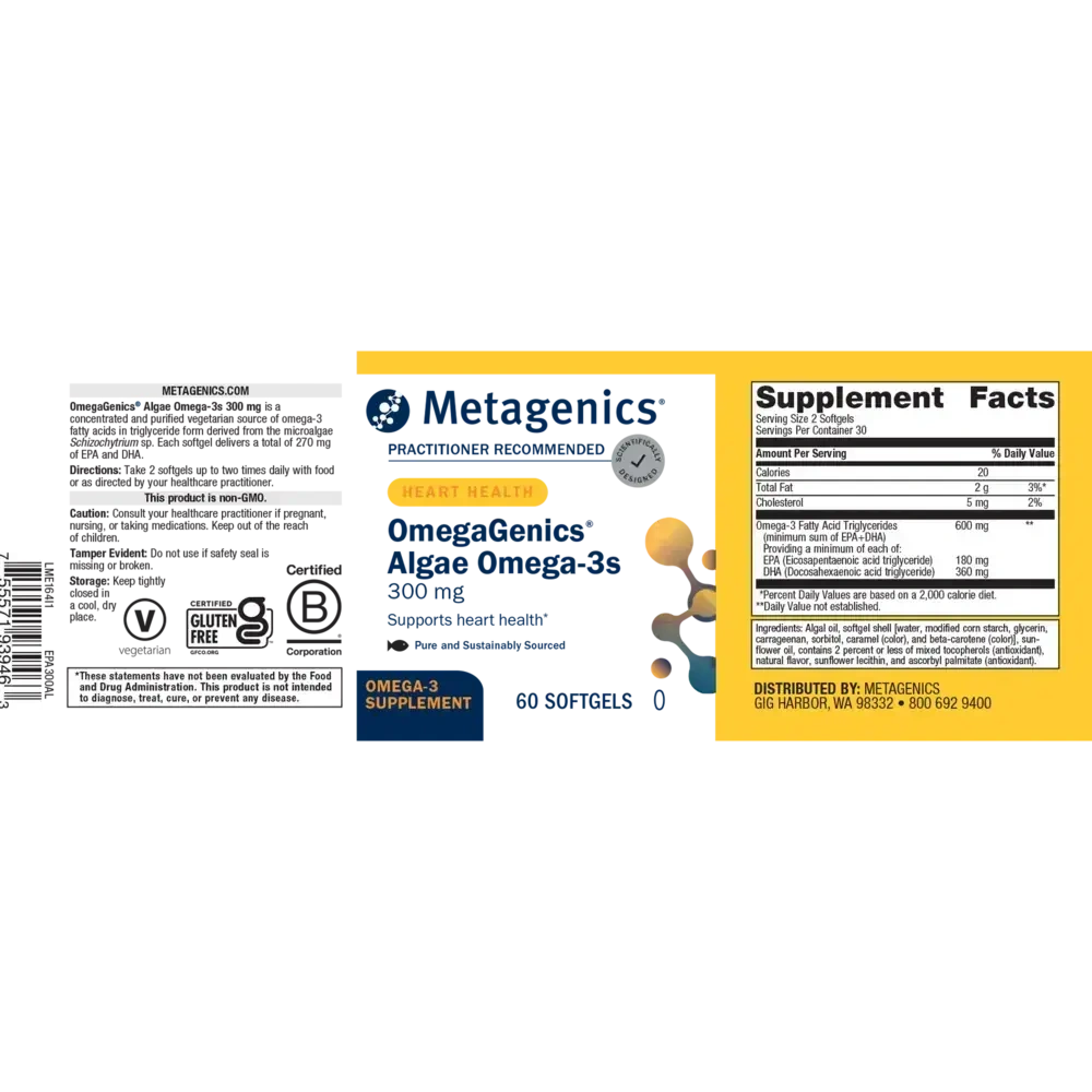 Product image for OmegaGenics® Algae Omega-3s.