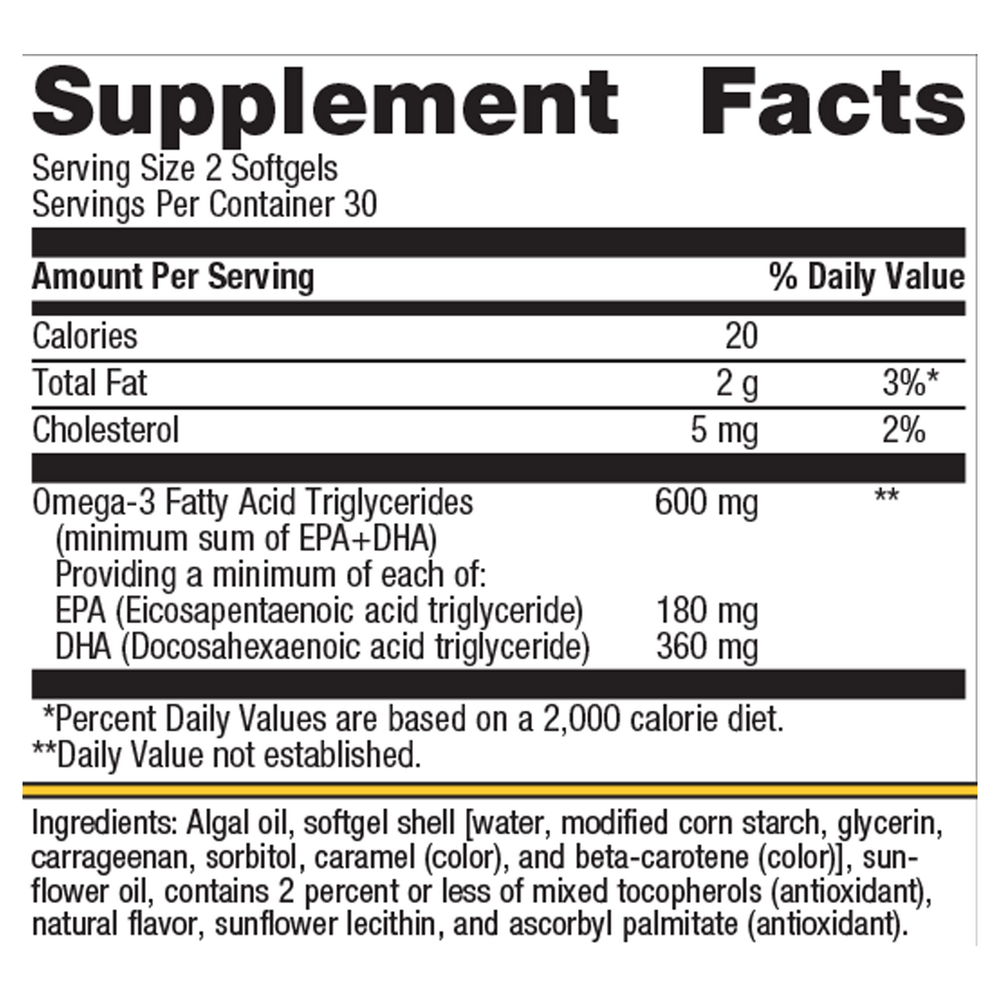 Product image for OmegaGenics® Algae Omega-3s.