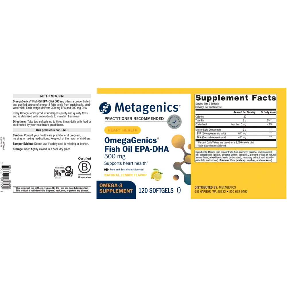 Product image for OmegaGenics® Fish Oil EPA-DHA 500mg.